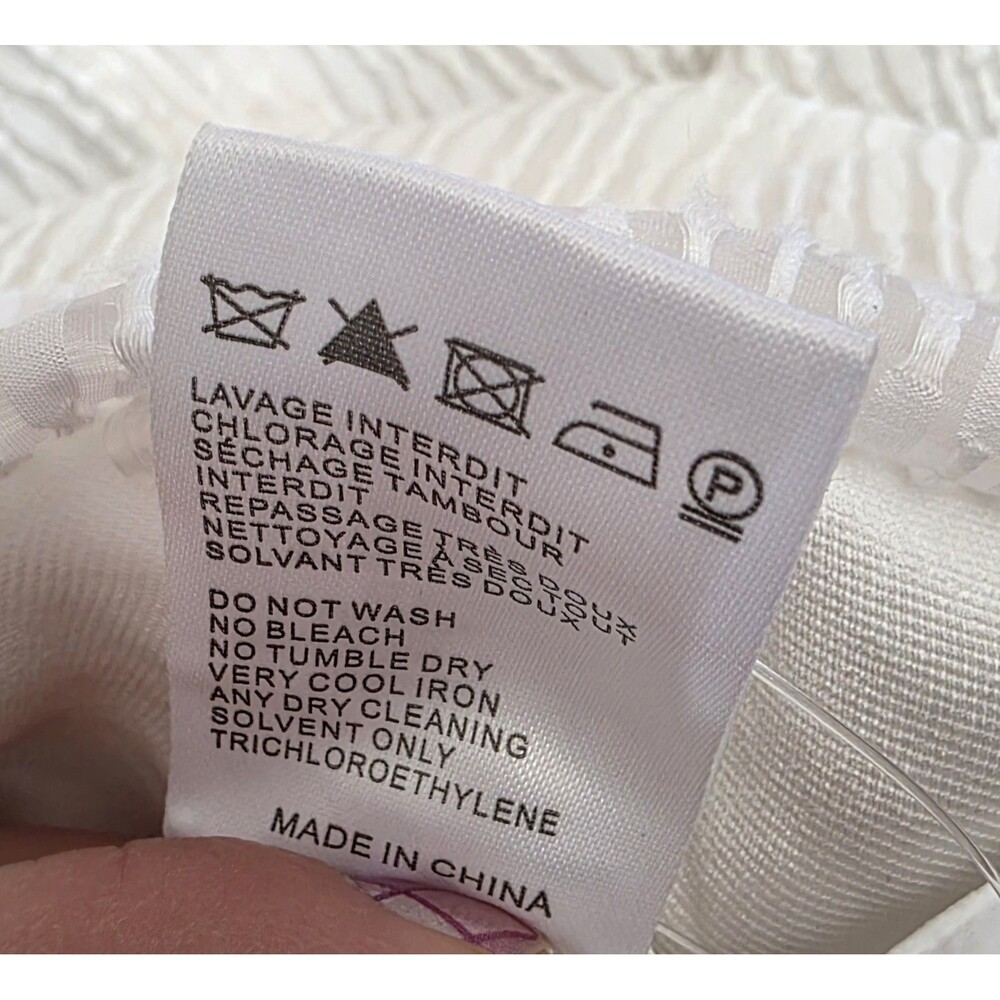 NWT Carven Party Dress Size 34 XS White Sheer Overlay Twirl Mini A Line Events - Picture 12 of 12
